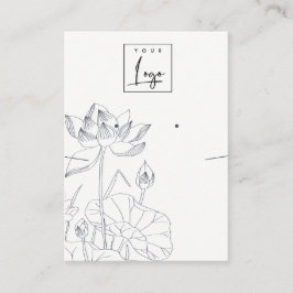 Cartão De Visita Pescoço de Arranque com Esboço Fluvial Mínimo