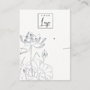 Cartão De Visita Pescoço de Arranque com Esboço Fluvial Mínimo