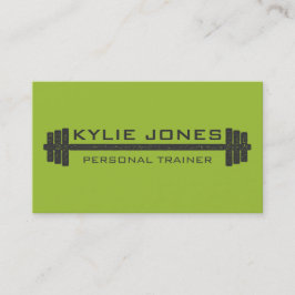 Cartão De Visita Peso pessoal do barbell da malhação do instrutor