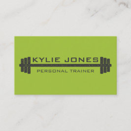 Cartão De Visita Peso pessoal do barbell da malhação do instrutor