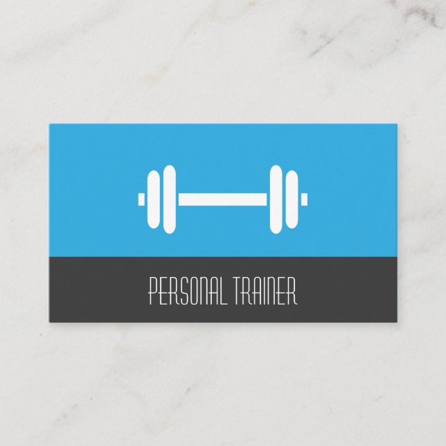 Cartão De Visita Pesos pessoais do instrutor da malhação (Frente)