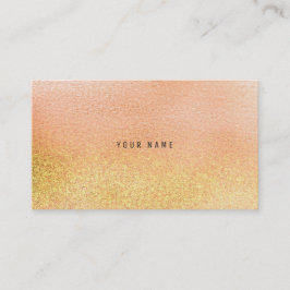 Cartão De Visita Pêssego de vidro Pastel Rosa Dourado Brilhante Vip