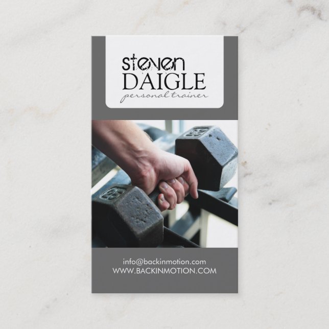 Cartão de visita pessoal do instrutor (Frente)