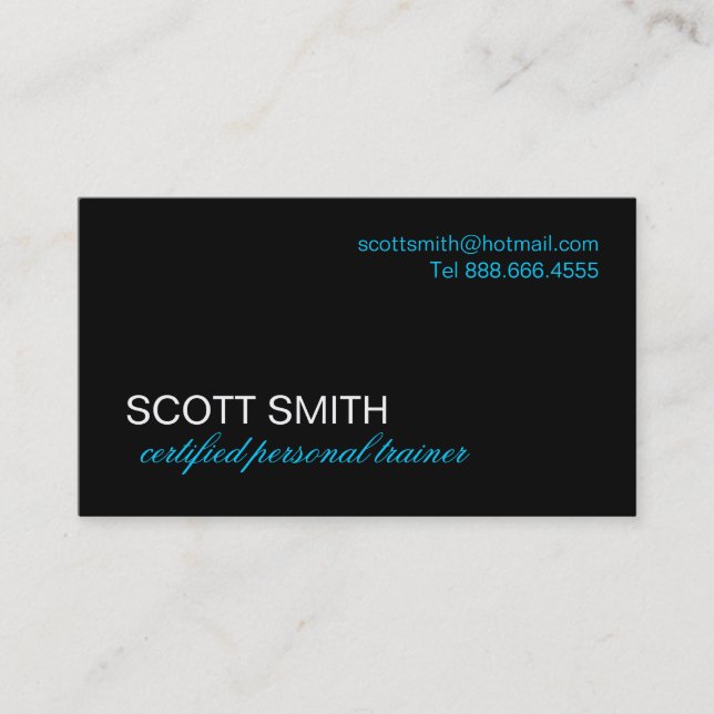 Cartão de visita pessoal do instrutor (Frente)