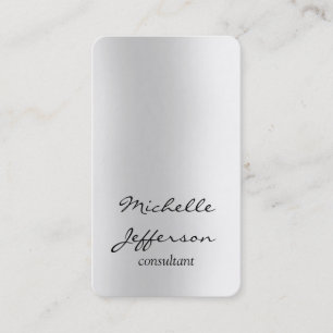 Cartão De Visita Pessoal original cinzento liso vertical