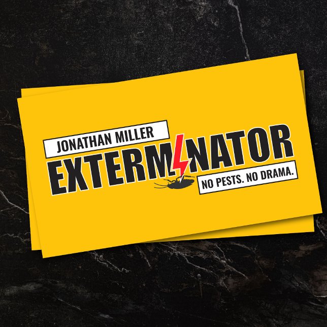 Cartão De Visita Pest Control Services - Exterminator (Criador carregado)