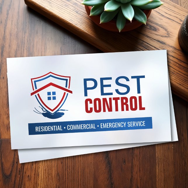 Cartão De Visita Pest Control Services - Exterminator (Criador carregado)