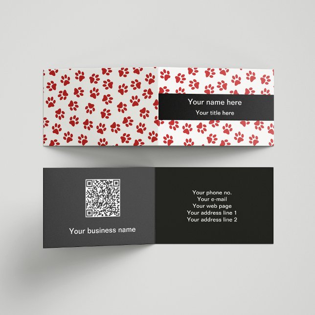 Cartão De Visita Pestores De Patas, Patas De Cães, Patas De Gato, P (Criador carregado)