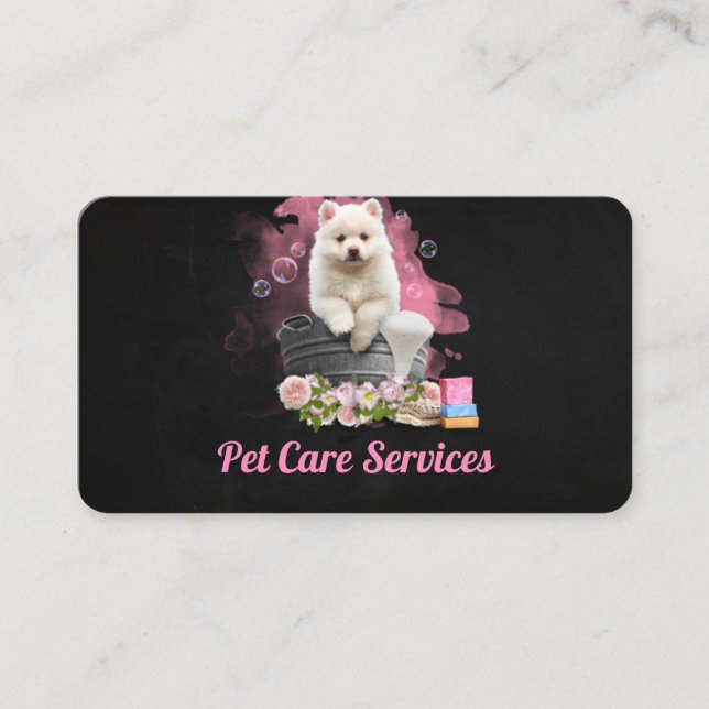 Cartão De Visita Pet Care Services / Pet Salon (Frente)