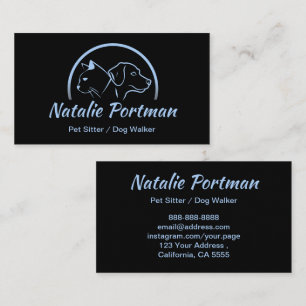 Cartão De Visita Pet Cat and Dog Personalize Name