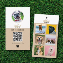 Pet Dog 6 Photo Feed Grid Social Media Código QR