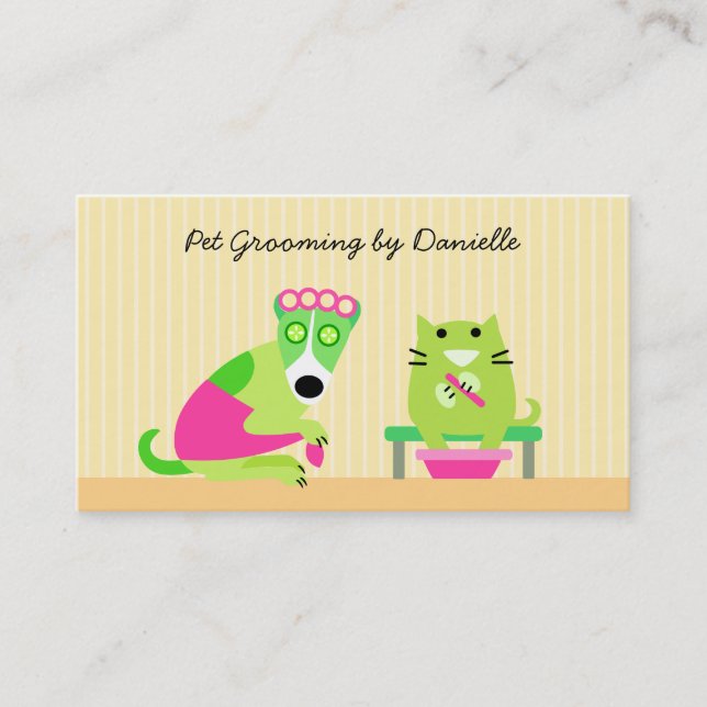 Cartão De Visita Pet Groomer (Frente)