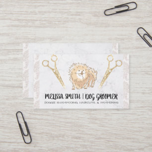 Cartão De Visita Pet Groomer   Pomerano Cute   Cuidados De Saúde A