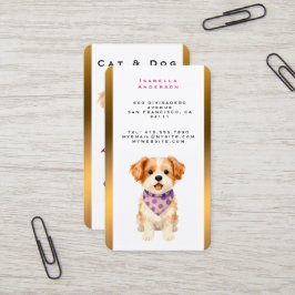 Cartão De Visita Pet Grooming Personalized Luxury Modern Collection