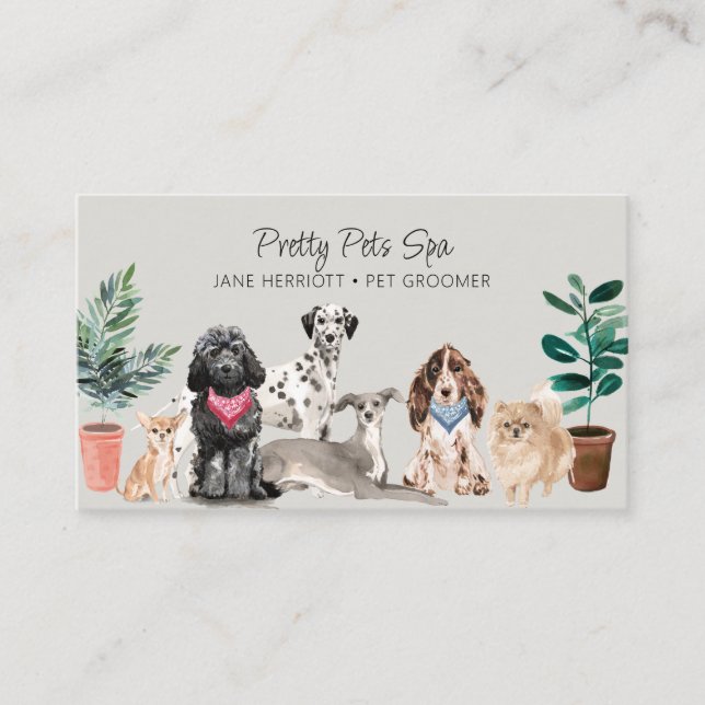 Cartão De Visita Pet Grooming Spa (Frente)