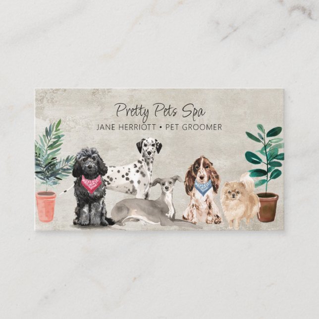 Cartão De Visita Pet Grooming Spa (Frente)