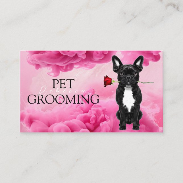Cartão De Visita Pet Grooming Spa Salon Puppy (Frente)