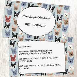 Cartão De Visita Pet Services French BuldoCartão de visita