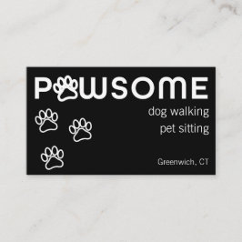 Cartão De Visita Pet Sitter Pawsome Moderno Walker