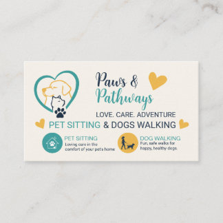 Cartão De Visita Pet Sitting & Cães para Passear