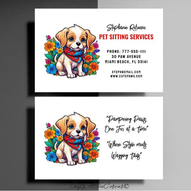 Cartão De Visita Pet Sitting Service Fuppy (Criador carregado)