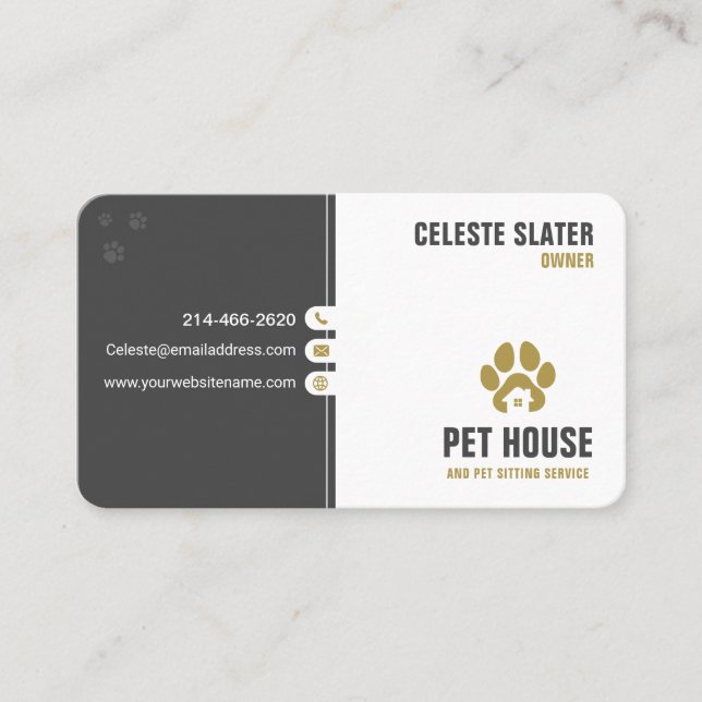 Cartão De Visita Pet Sitting, Veterinária, Vet, Pet Care, Pet (Frente)