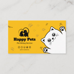 Cartão De Visita Pet Sitting, Veterinária, Vet, Pet Care, Pet