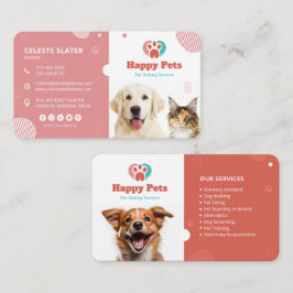 Cartão De Visita Pet Sitting, Veterinary Clinique, Vet, Pet Service