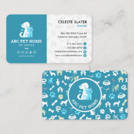 Cartão De Visita Pet Sitting, Veterinary Clinique, Vet, Pet Service