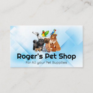 Cartão De Visita Pet Store Cães Gatos Aves