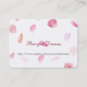 Cartão De Visita Petais Rosa românticos