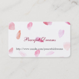 Cartão De Visita Petais Rosa românticos