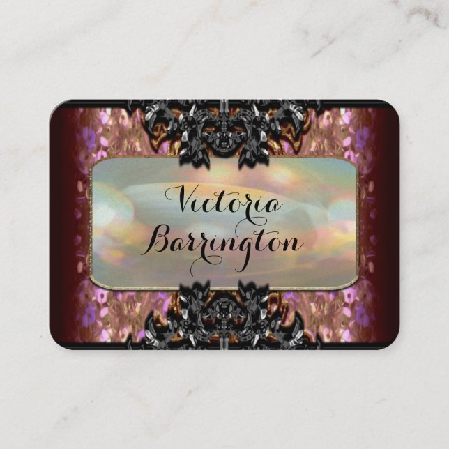 Cartão De Visita Pétala 2,5" de Vermothe profissional da pérola (Frente)