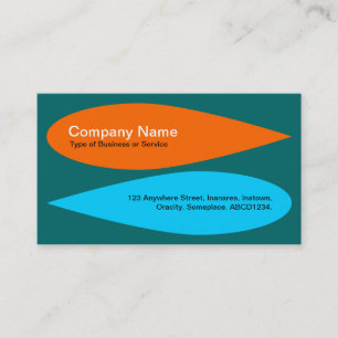 Cartão De Visita Pétalas Alternativas - Laranja e Azul-Céu