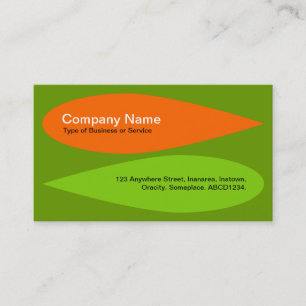 Cartão De Visita Pétalas Alternativas - Laranja e Verde