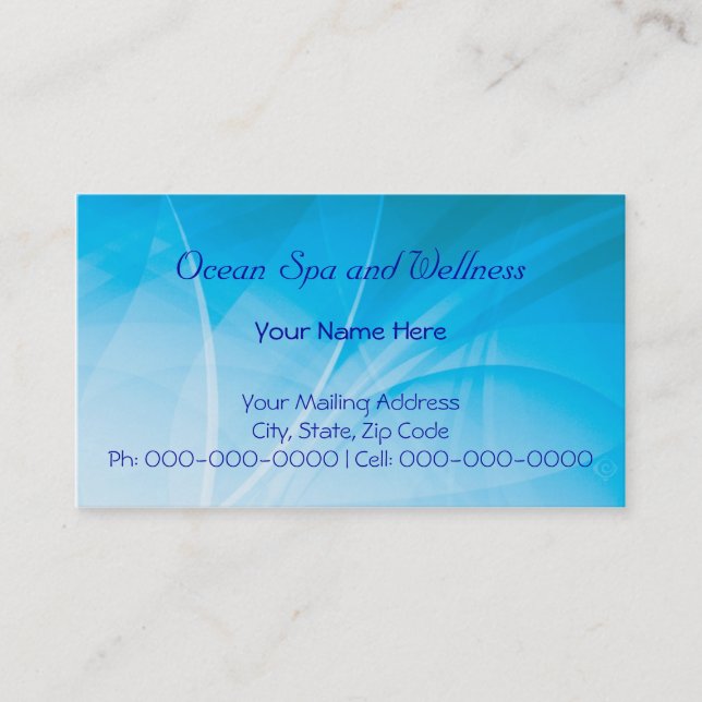 Cartão De Visita pétalas.azul (Frente)