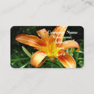 Cartão De Visita Pétalas Florais de Hemerocallis 