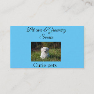 Cartão De Visita Pets care grooming service add name address text