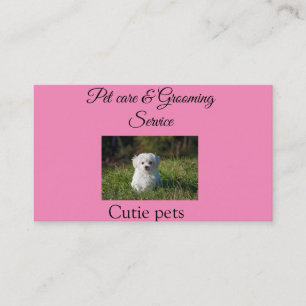 Cartão De Visita Pets care grooming service add name address text