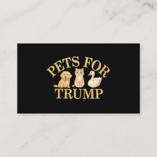 Cartão De Visita Pets for Trump: Mostra o Suporte a Donald Trump 20