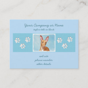 Cartão De Visita Pharaoh Hound Painting - Arte Cachorra Original