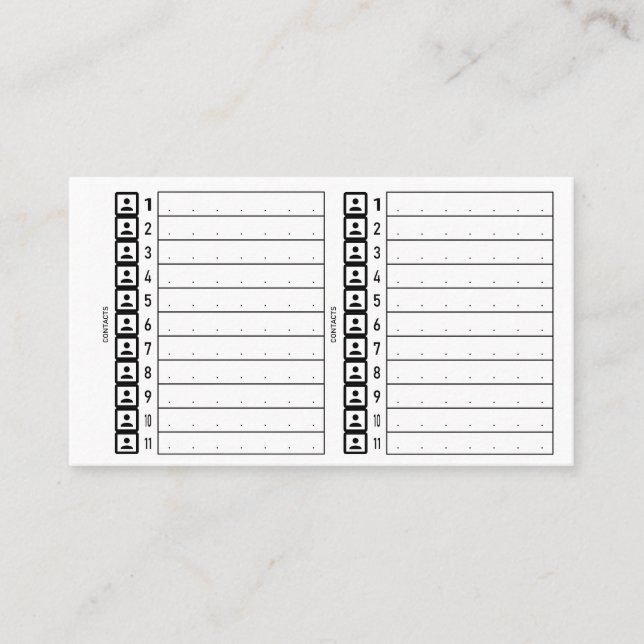 Cartão De Visita phones card (Frente)