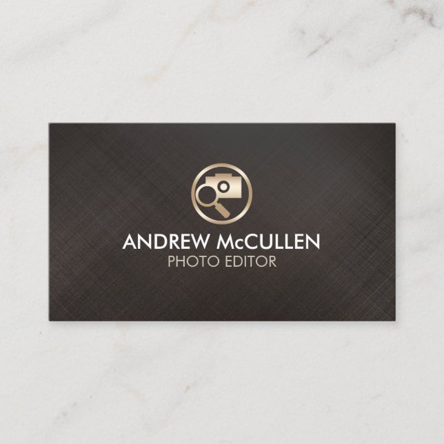 Cartão De Visita Photo Editor Camera Glass Icon (Frente)