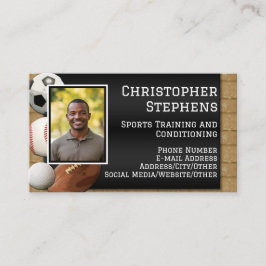 Cartão De Visita Photo QR Code Sports Personal Trainer Coach