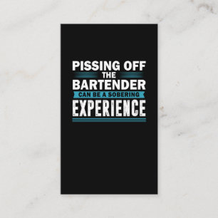 Cartão De Visita Piadas para misturadores de álcool com barman sar