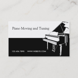 Cartão De Visita Piano Moving and Tuning Movers Music Repair