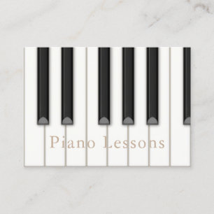 Cartão De Visita Piano Realista Chaves Personalizadas do Músico
