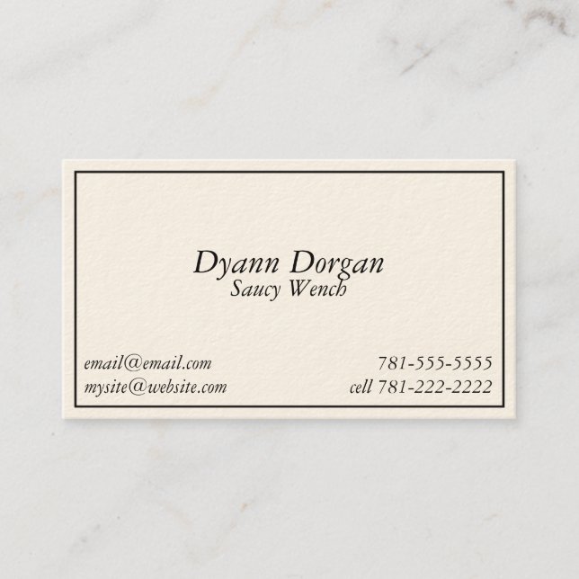 Cartão de visita picante da rapariga da piada da (Frente)