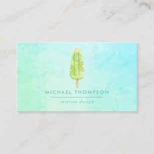 Cartão De Visita Picolé de Aquarela