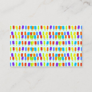 Cartão De Visita Picolés agudos e adoráveis de Verão icecream kawai